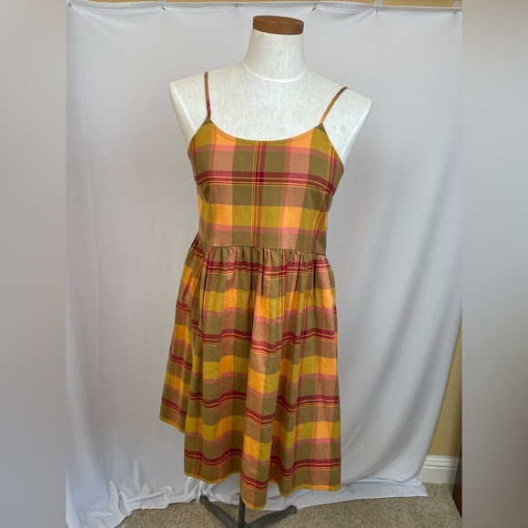 Madewell Womens Sleeveless Plaid Babydoll Cami Dress Size XS - Picture 3 of 8